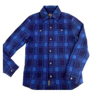 Lucky Brand Navy blue & Black Checked Over-shirt